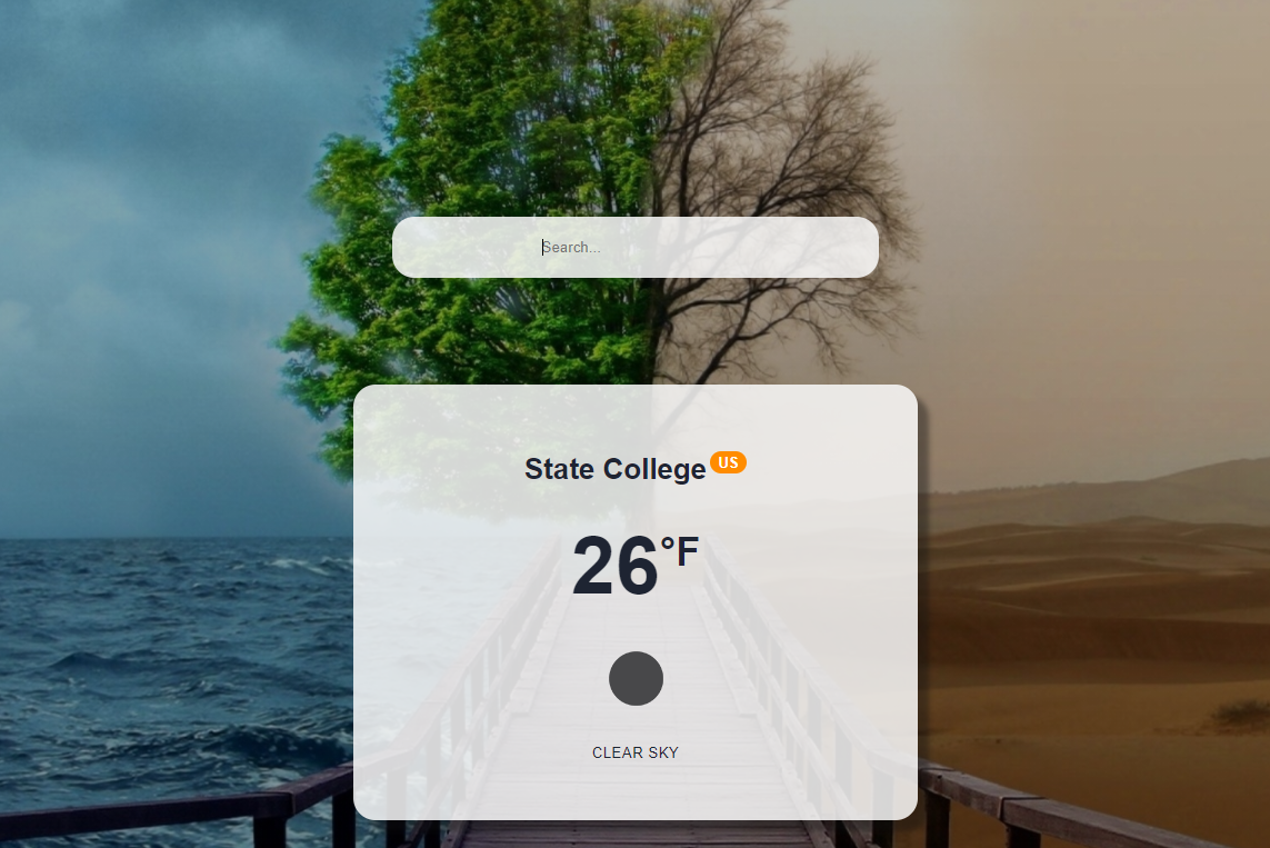 Image of weather progressive web app